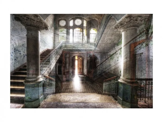 Peinture sur verre Old Hall, 120 x 80 cm