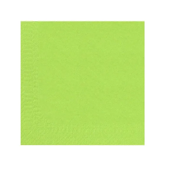 Serviette papier couleur unie ouate 39X39 cm en 2 plis – Carton 1800 serviettes – pistache