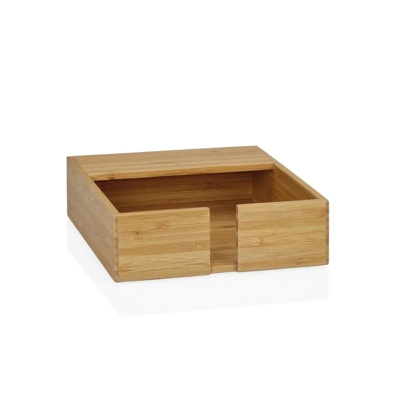 Porte-serviettes en bambou, 17,5x17,5x5,5 cm