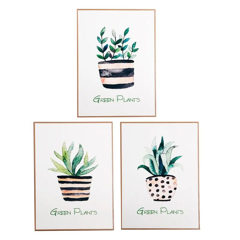 Ensemble de 3 toiles multicolores, 60 x 3 x 80 cm | Le A