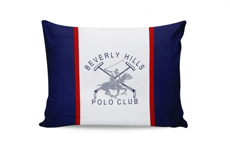 Lot de coussins 2 faces en coton, Beverly Hills Polo Club BHPC 001 Navy, 50 x 70 cm