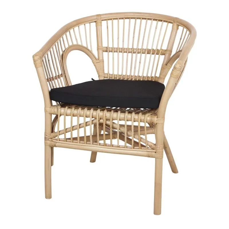 Chaise en rotin naturel, 66 x 63 x 81 cm | kelek