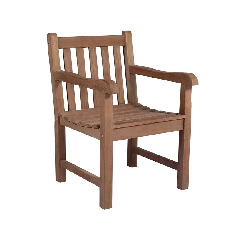 Fauteuil de jardin en bois de teck miel, 56 x 60 x 92 cm | Danao