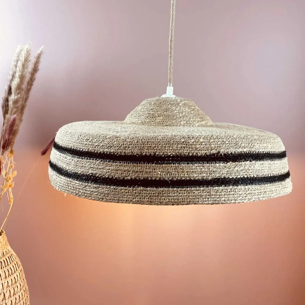 Abat jour pour Luminaire en herbier à rayures - Opjet Paris
