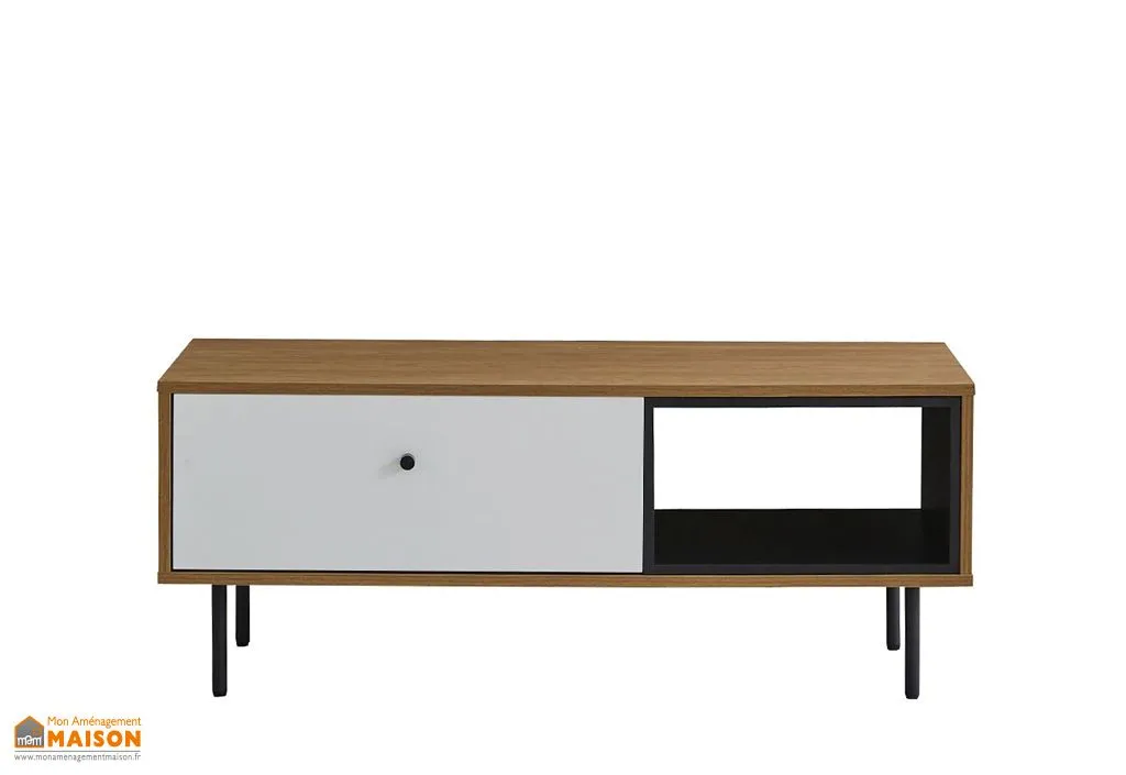 Table basse en bois avec pieds en métal – Berlin