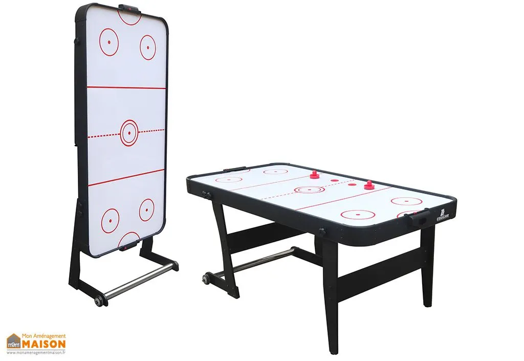 Table de air hockey pliable en bois – 183 x 91 x 79 cm