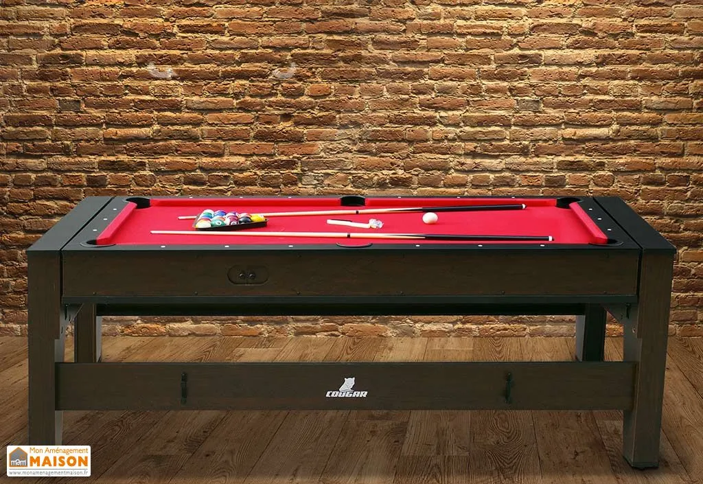 Table Réversible Billard Américain et Air-Hockey 217x107x81cm (l,l,h)