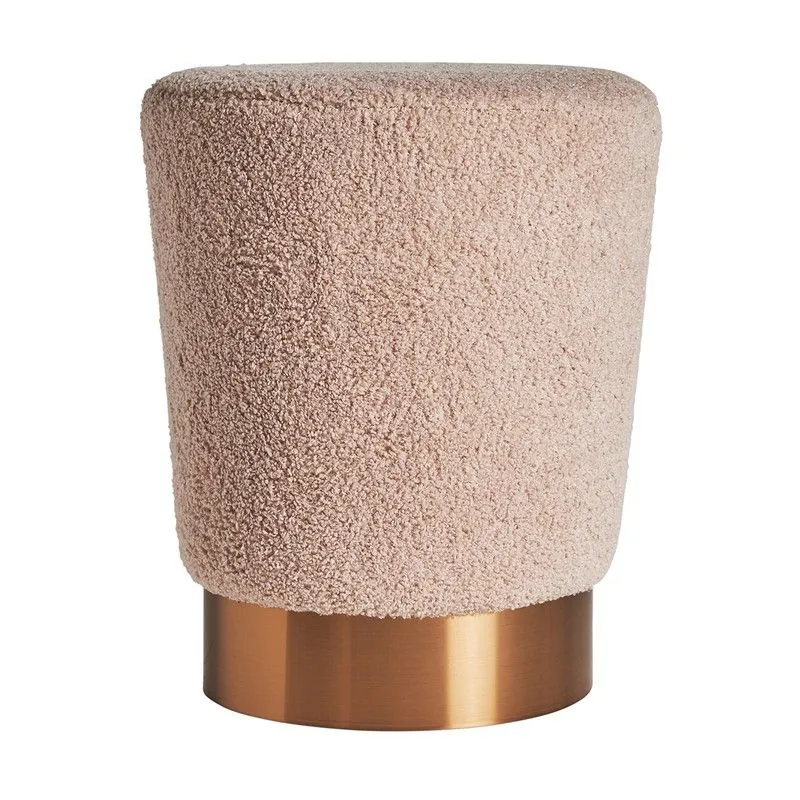 Tabouret bas en coton rose, Ø 35 x 43 cm | chauves-souris