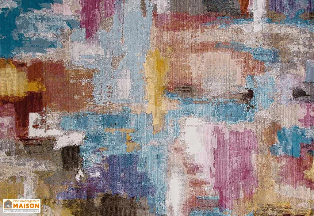 Tapis de salon rectangulaire en viscose – Katia