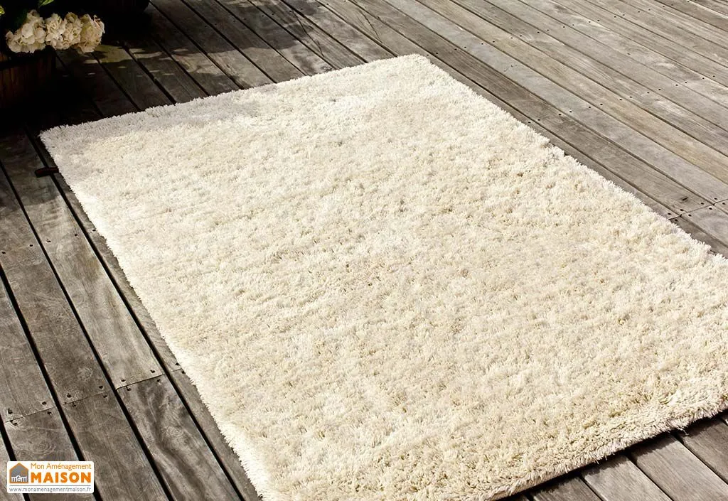 Tapis en Laine de Nouvelle-Zélande Rya Crème (2 Tailles)