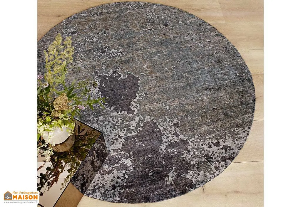 Tapis Rond en Fibres de Bambou Moon Night (2 Tailles)