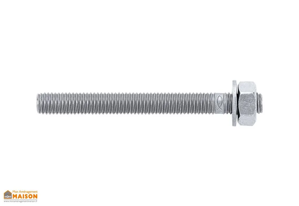 Lot de 4 tiges filetées en inox pour garde-corps Dieda – fixation béton