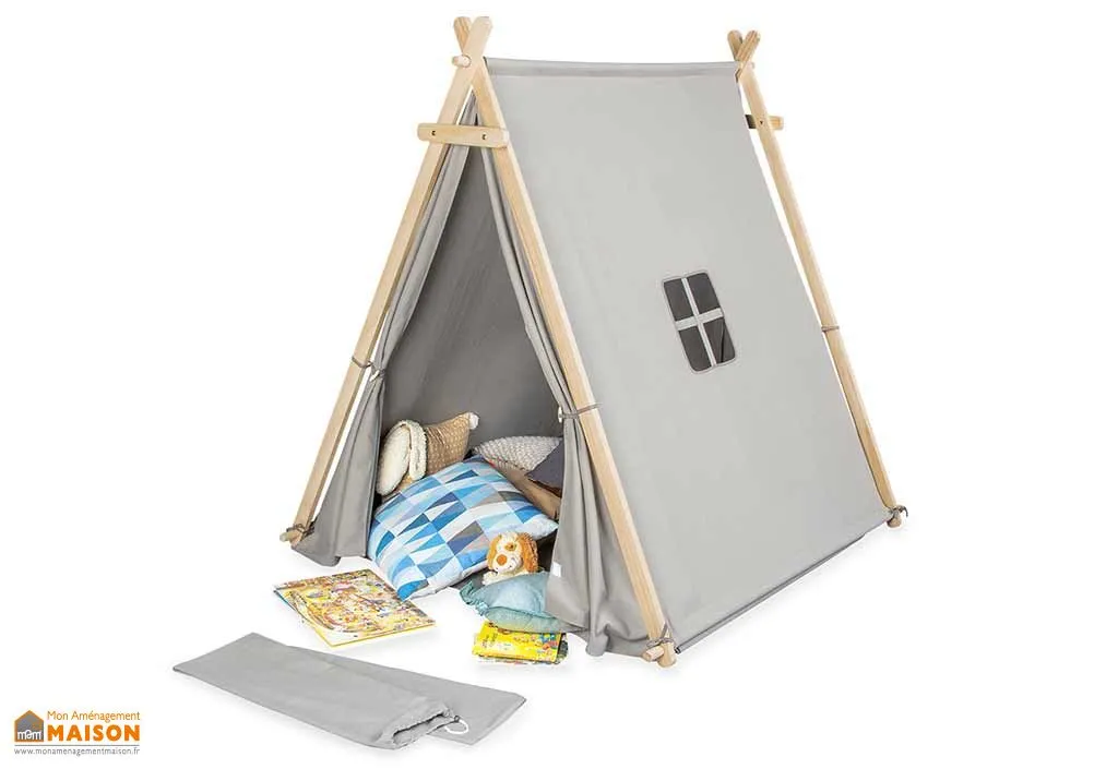 Tipi enfant en coton et bois de pin – Noah