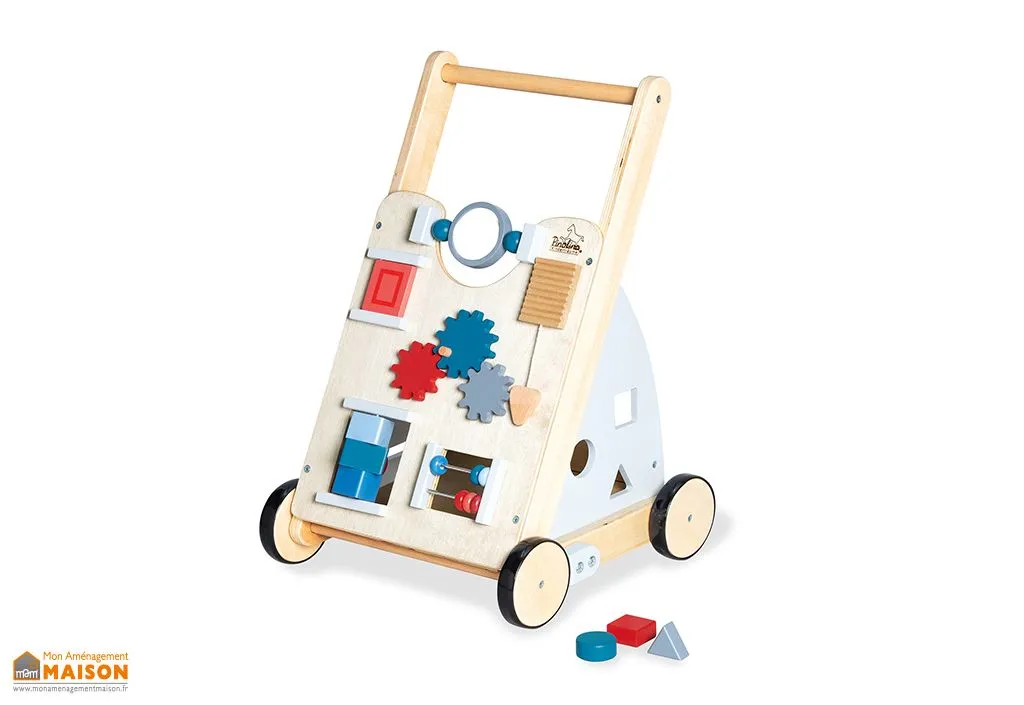 Chariot d’Activité Titus en Bois Gris