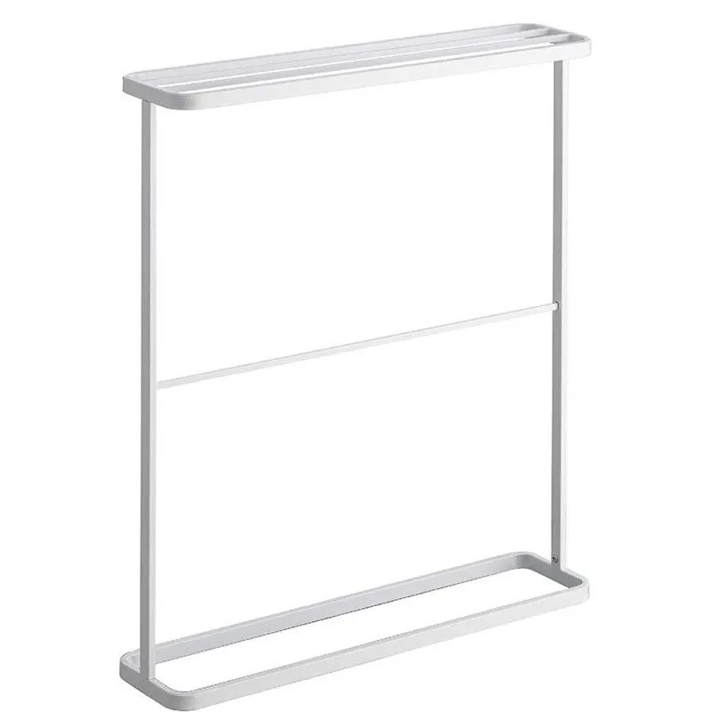 Porte-serviettes en acier blanc, 65 x 15 x 75 cm | La tour