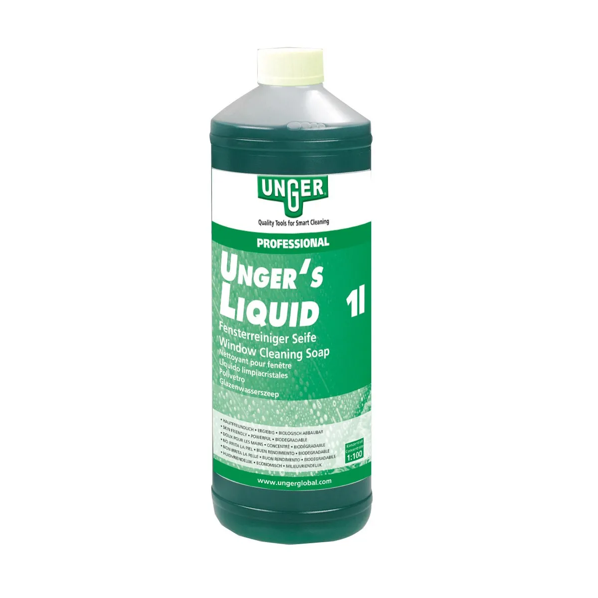 Unger's Liquid, le liquide nettoyant vitre concentré UNGER