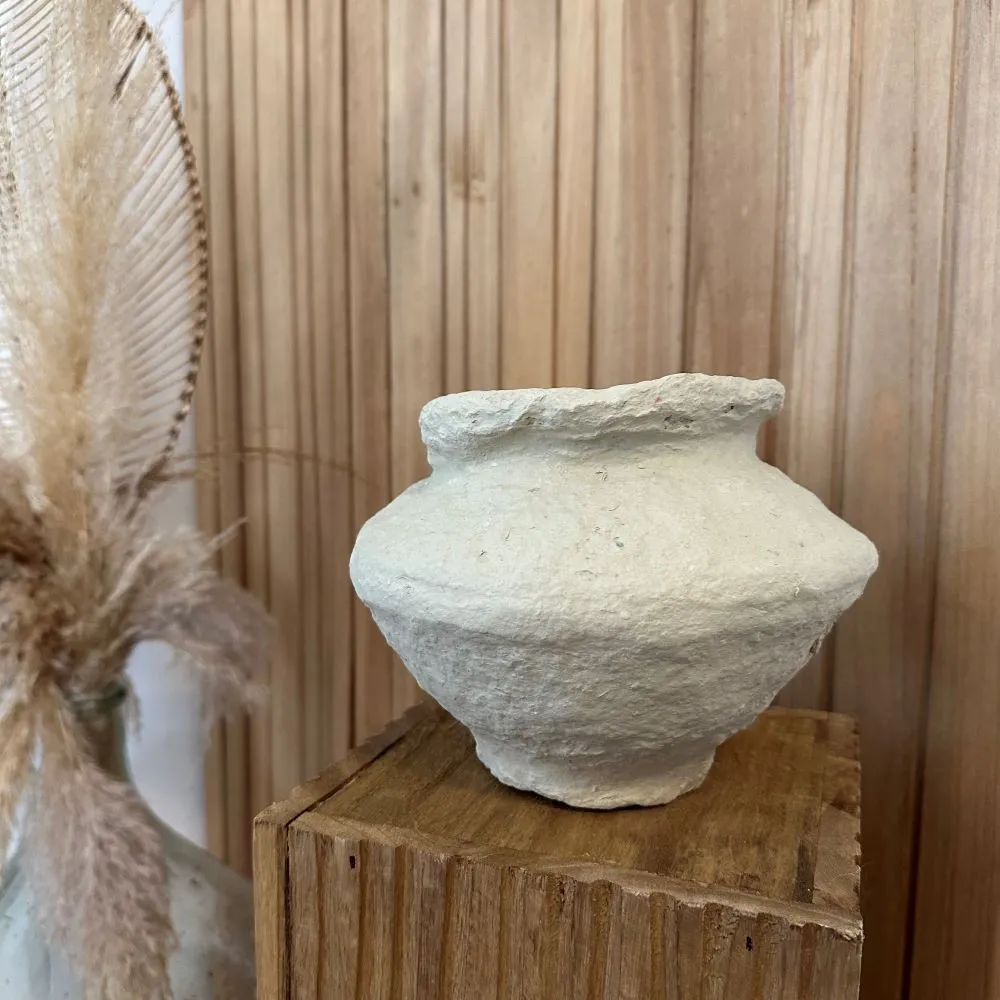 Vase pour fleurs sèches en papier mâché H15 *D18cm