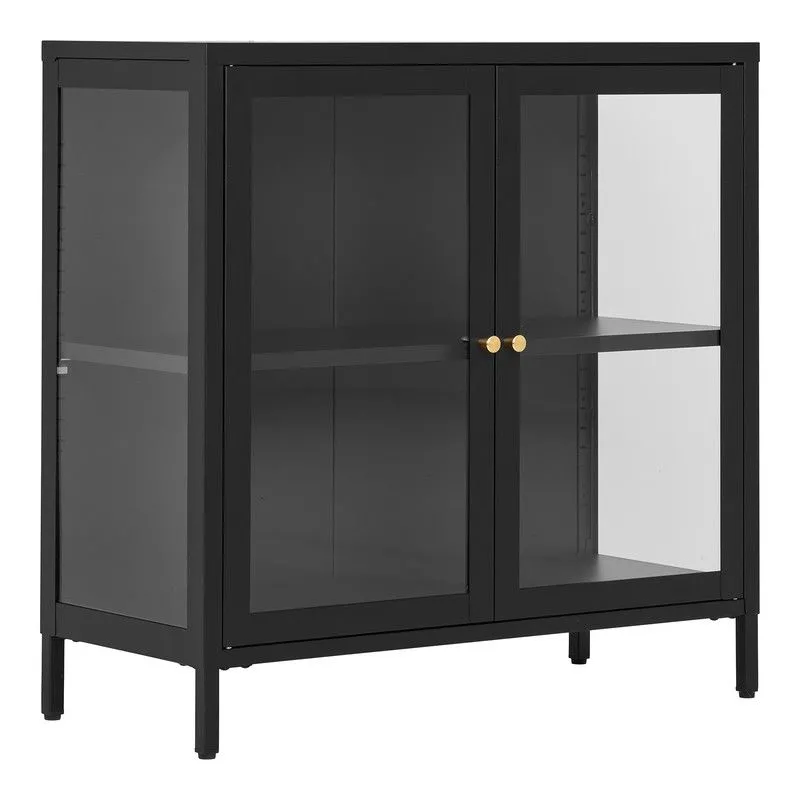 Vitrine en acier noir, 80 x 35 x 80 cm | Dalby