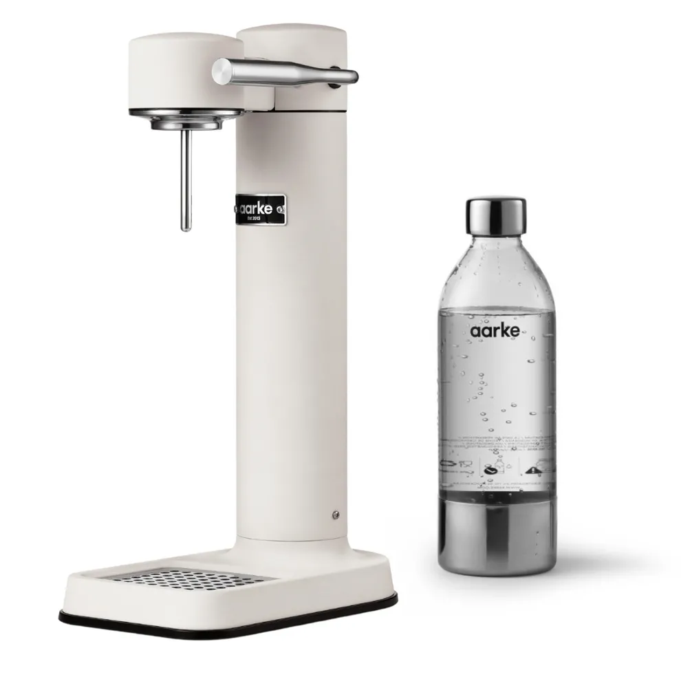 Appareil à gazéifier Blanc Mat avec une bouteille en PET recyclable 0,65 litre sans cartouche de gaz CO²
