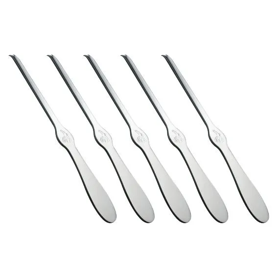 Boite de 6 curettes à crustacés en inox