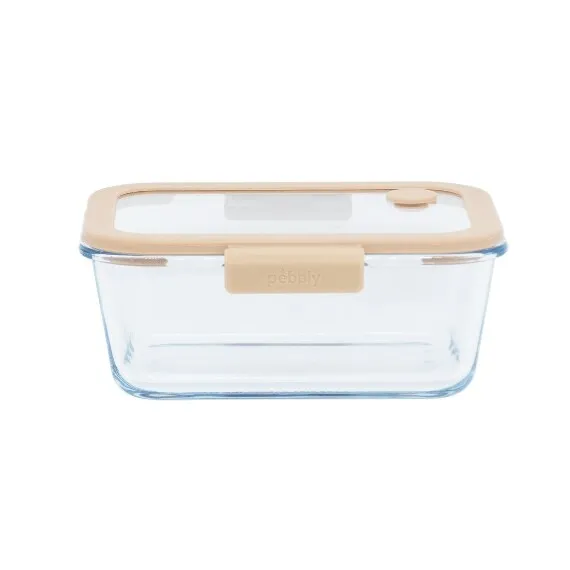 Boite rectangulaire avec valve vide d'air - 1900 ml