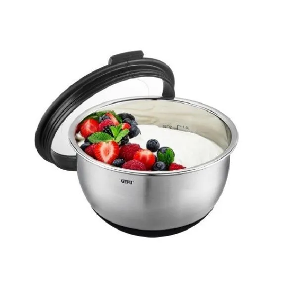 Bol en acier inoxydable Muovo Ø 20 cm avec couvercle