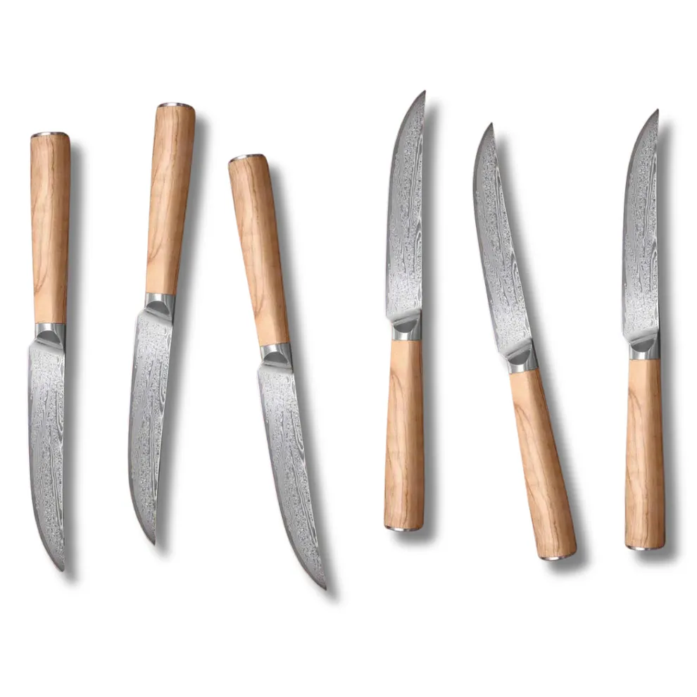 Coffret 6 couteaux à Steak Damas Ryoma