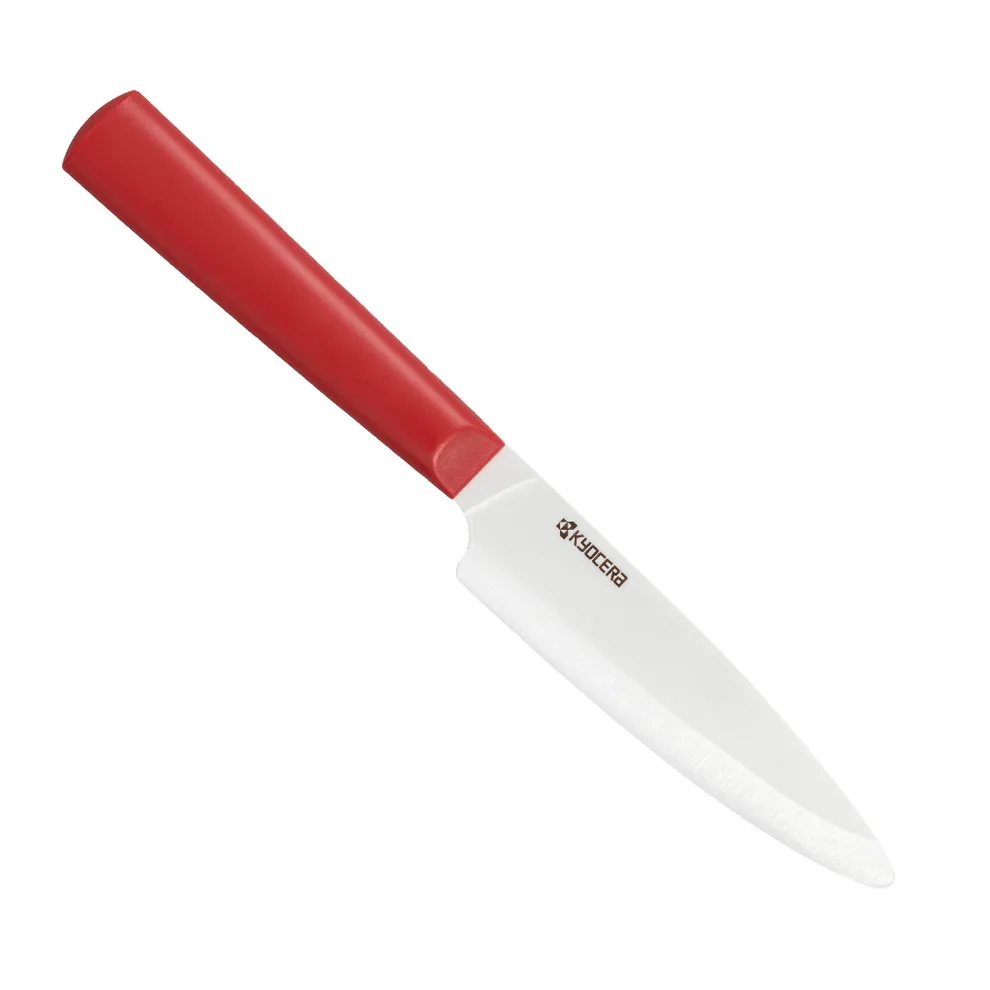 Couteau d'office 11 cm Chowa lame céramique - manche rouge