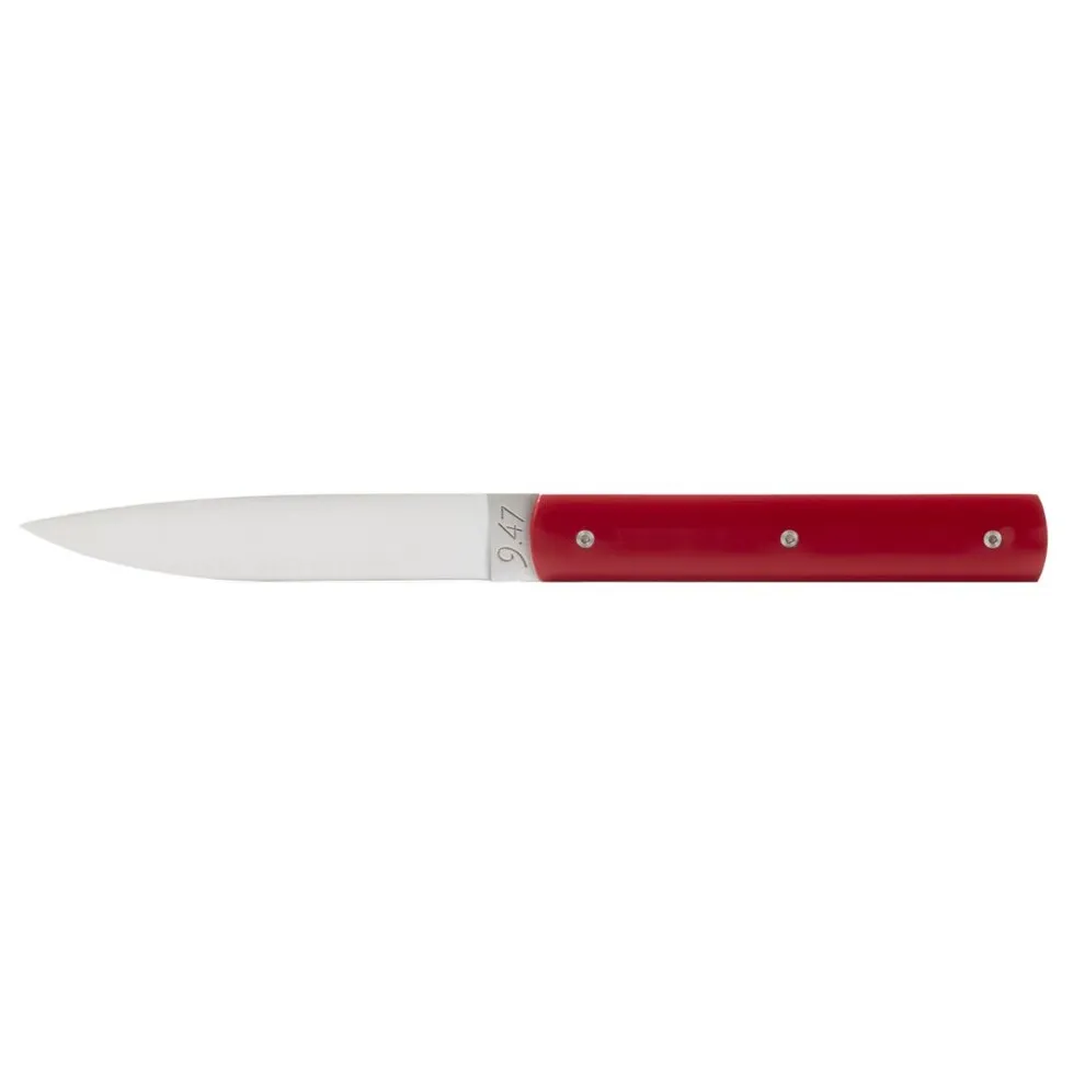 Couteau de table Perceval 9.47 manche rouge