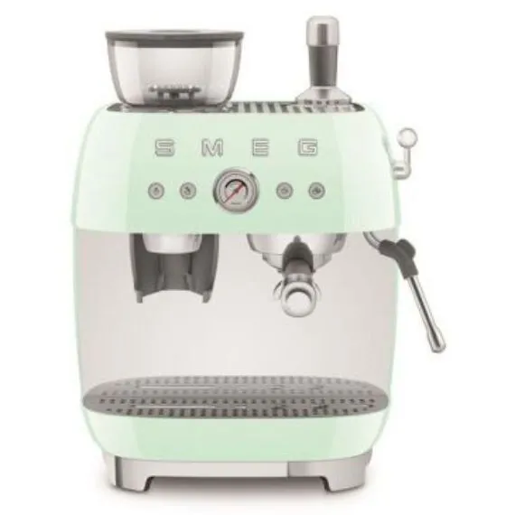 Machine à café combinée avec expresso broyeur Vintage Années 50 Vert d'eau