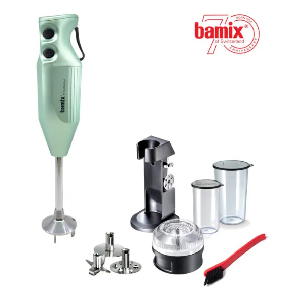 Mixeur plongeant M200 SwissLine "Jubilee" Menthe satiné avec 3 embouts