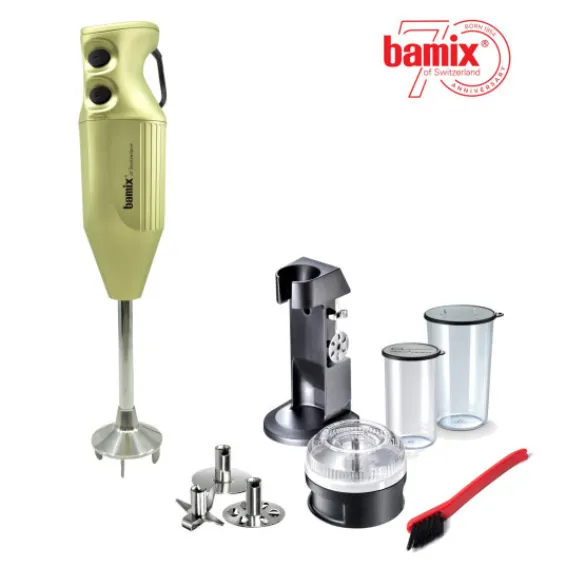 Mixeur plongeant M200 SwissLine "Jubilee" Olive satiné avec 3 embouts