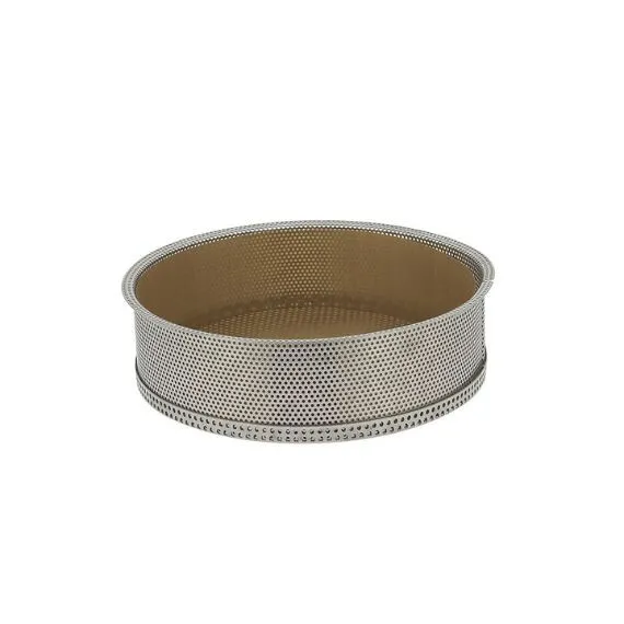 Moule à manqué rond en inox perforé Air System® à fond démontable ø 20 x 6.5 cm