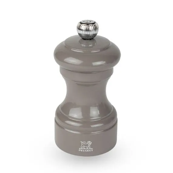 Moulin à poivre manuel en bois laqué, gris taupe 10 cm - 4in.