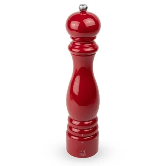 Moulin à poivre manuel en bois, u'select, laqué rouge passion, 30 cm - 12in