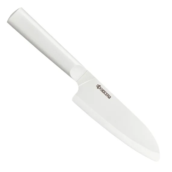 Petit Santoku 14 cm Chowa lame céramique - manche blanc