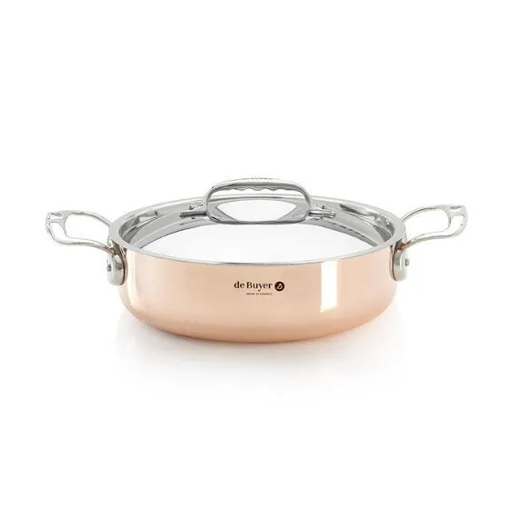 Sautoir cuivre-inox à couvercle ø 20cm-new