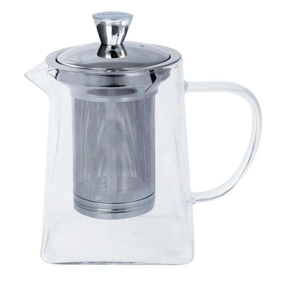 Théière verre carrée 0,8 l rooibos - filtre dévissable (base carrée)