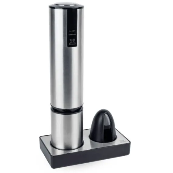 Tire-bouchon électrique rechargeable Elis Touch Lithium Ion 27 cm en inox brossé